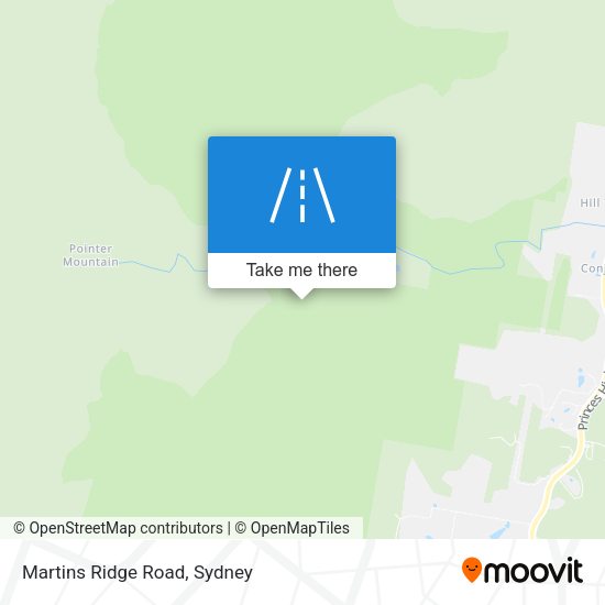 Martins Ridge Road map