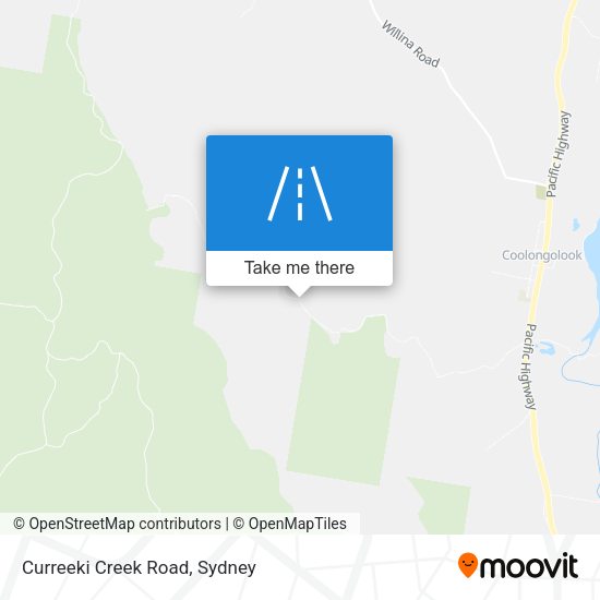 Curreeki Creek Road map