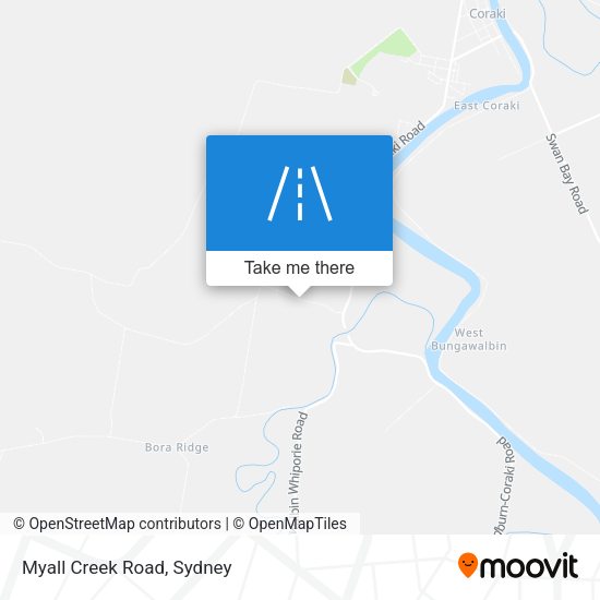 Myall Creek Road map