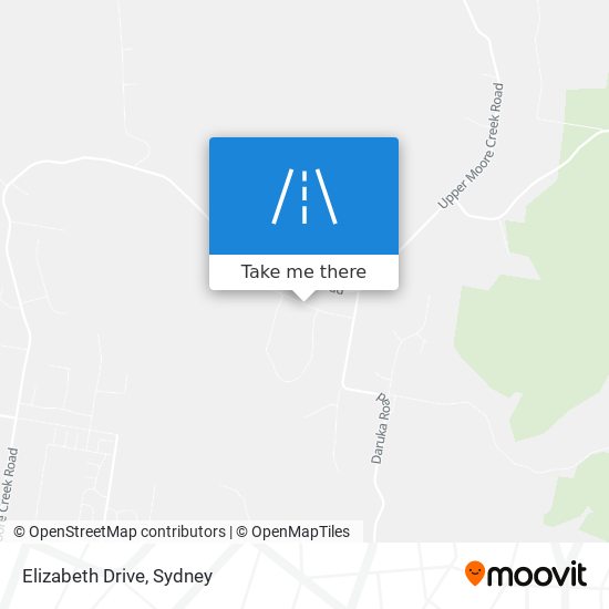 Mapa Elizabeth Drive