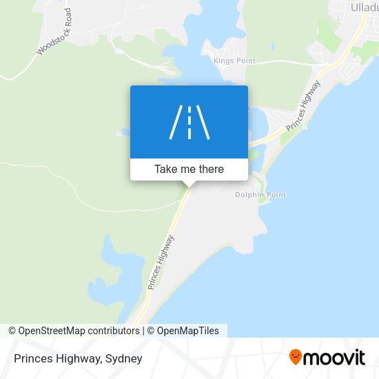 Princes Highway map