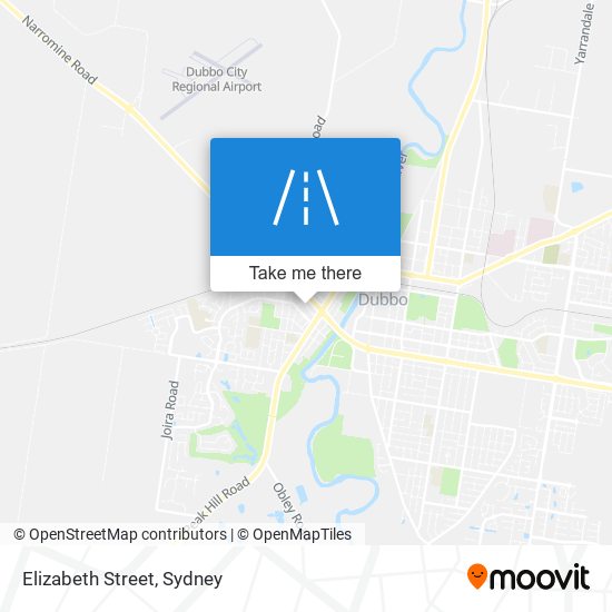 Mapa Elizabeth Street