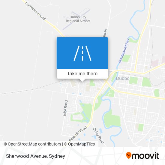 Mapa Sherwood Avenue