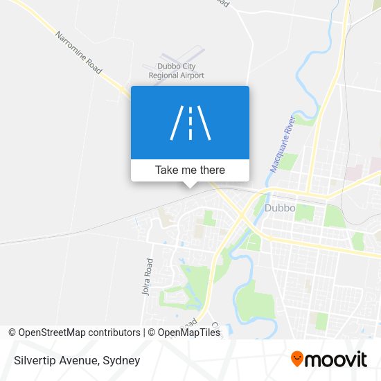 Silvertip Avenue map
