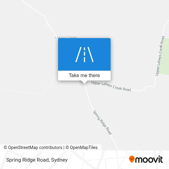 Mapa Spring Ridge Road