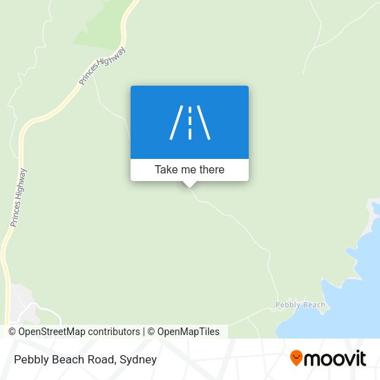 Pebbly Beach Road map