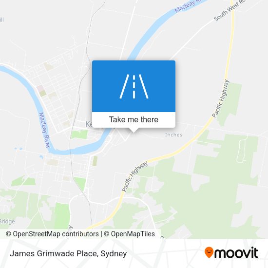 James Grimwade Place map