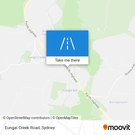 Eungai Creek Road map
