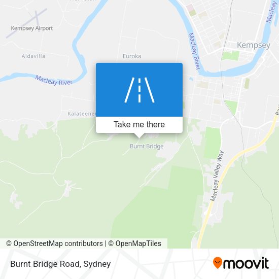 Burnt Bridge Road map