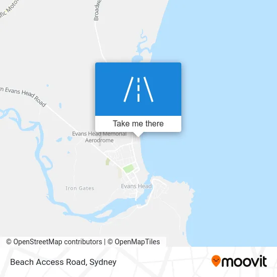 Mapa Beach Access Road