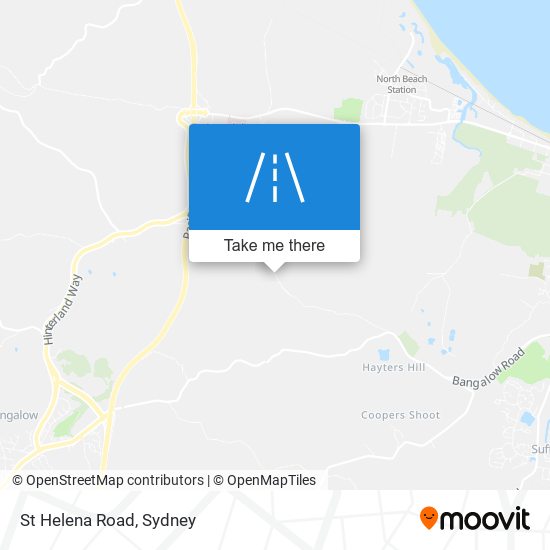 St Helena Road map