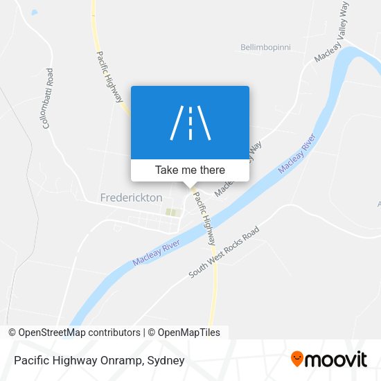Pacific Highway Onramp map