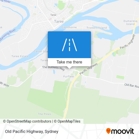 Old Pacific Highway map