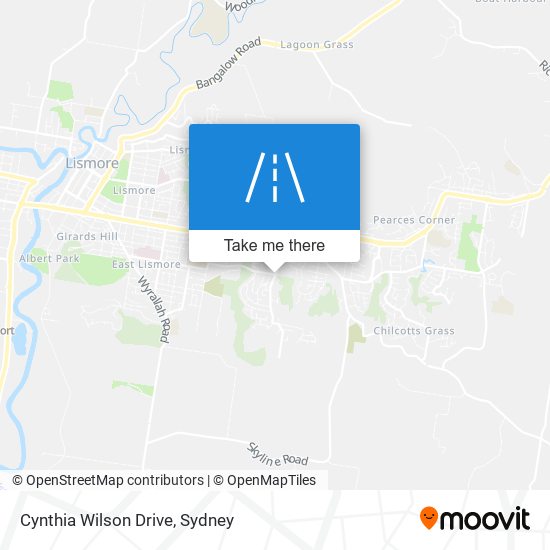 Mapa Cynthia Wilson Drive