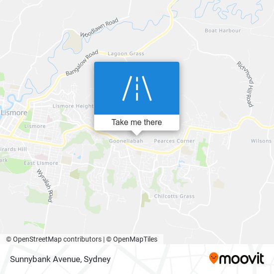 Mapa Sunnybank Avenue