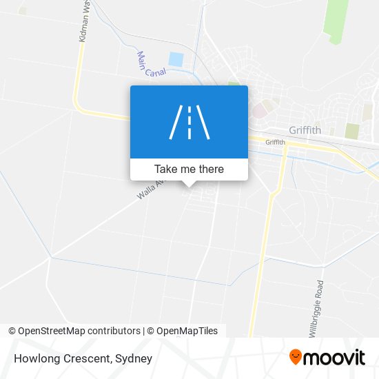 Mapa Howlong Crescent