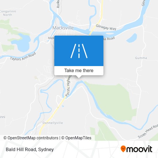 Bald Hill Road map