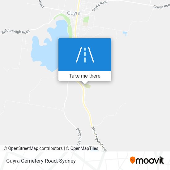 Guyra Cemetery Road map