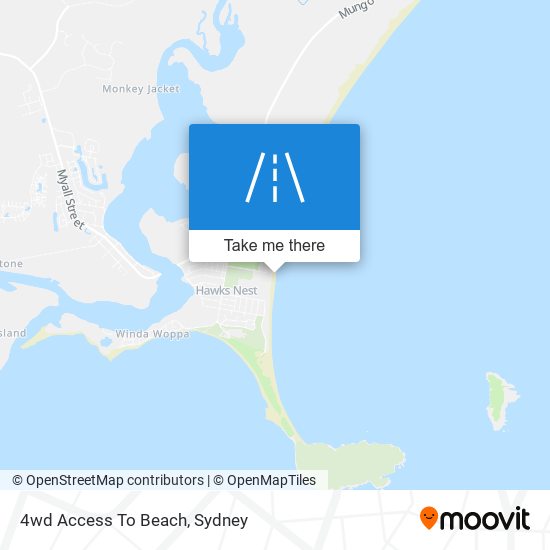 4wd Access To Beach map