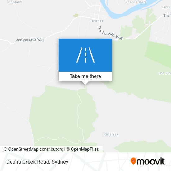 Deans Creek Road map