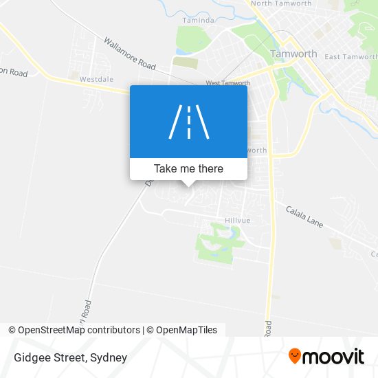 Mapa Gidgee Street