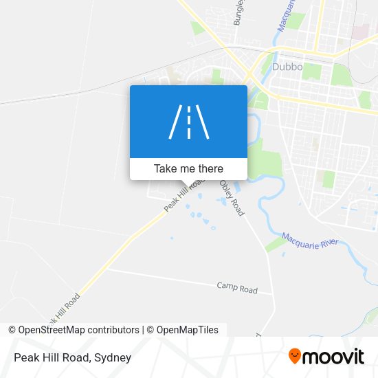 Peak Hill Road map