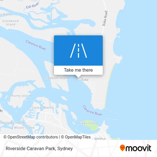 Mapa Riverside Caravan Park