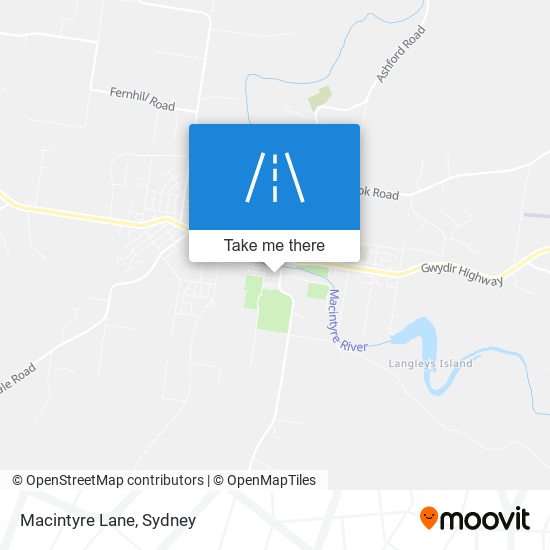 Macintyre Lane map