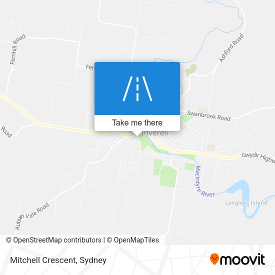 Mitchell Crescent map
