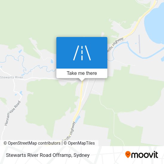 Stewarts River Road Offramp map