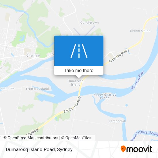 Dumaresq Island Road map