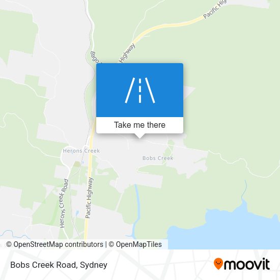 Bobs Creek Road map