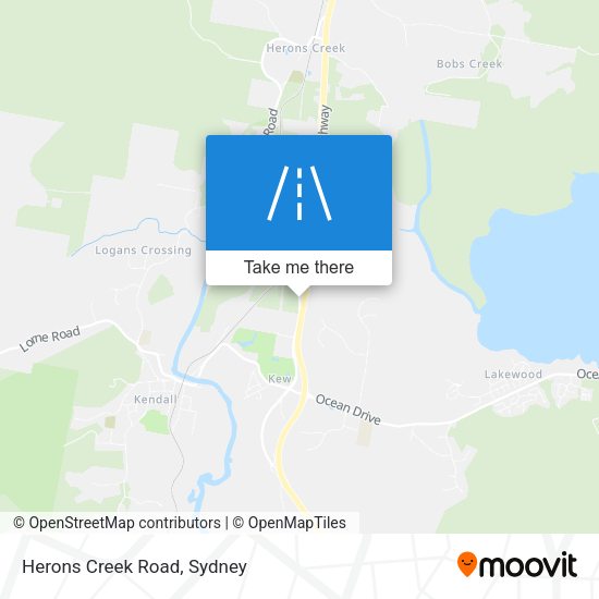 Herons Creek Road map