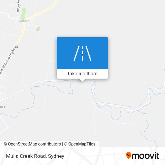 Mulla Creek Road map