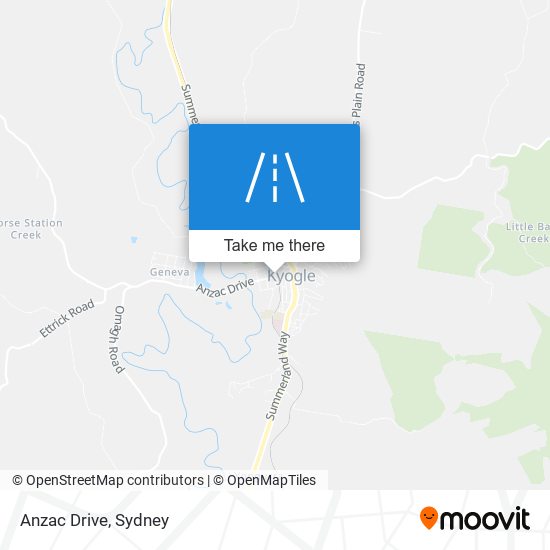 Mapa Anzac Drive