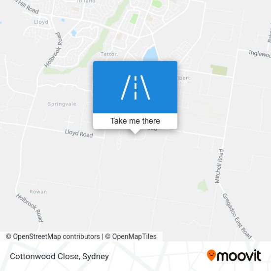 Cottonwood Close map