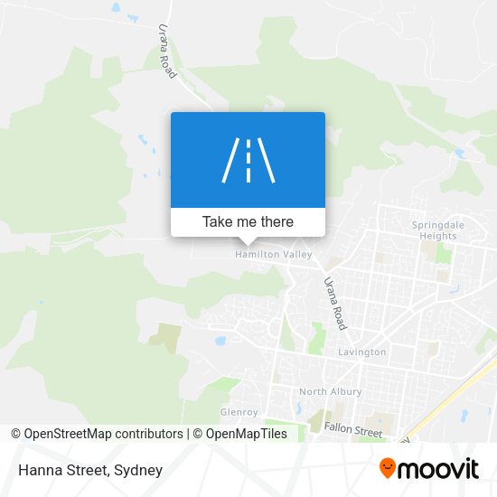 Hanna Street map