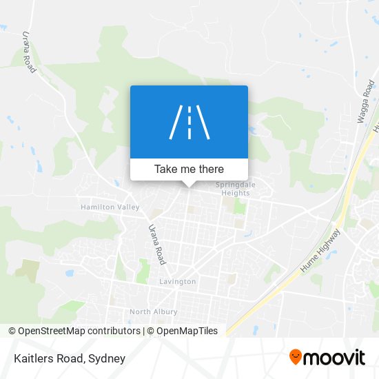 Mapa Kaitlers Road