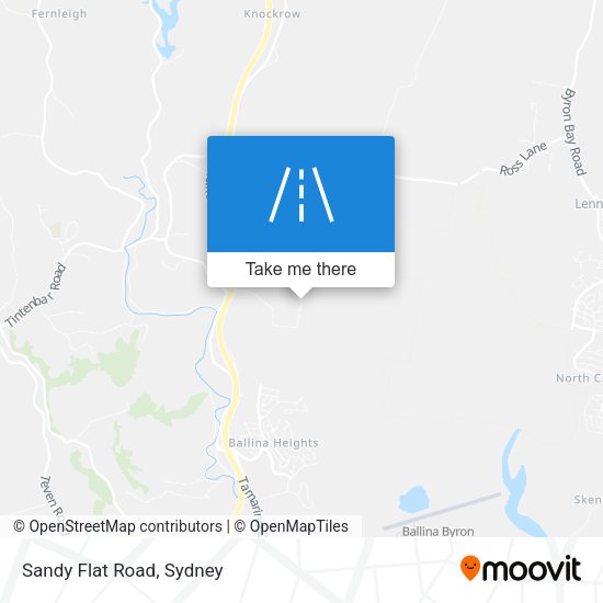 Sandy Flat Road map