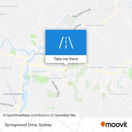 Mapa Springwood Drive