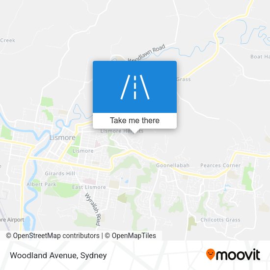 Woodland Avenue map