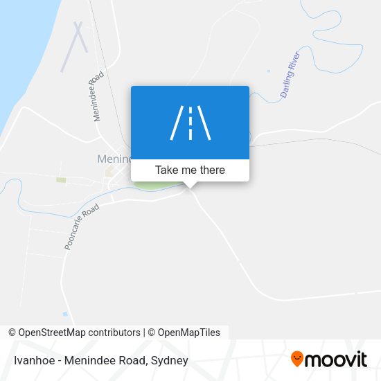 Ivanhoe - Menindee Road map