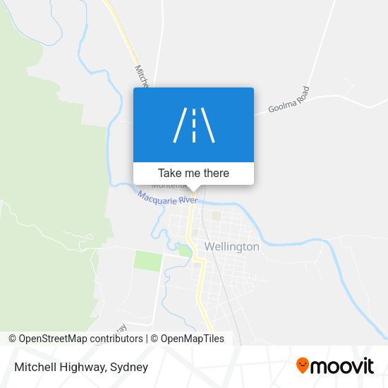 Mitchell Highway map