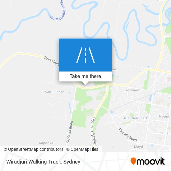 Mapa Wiradjuri Walking Track