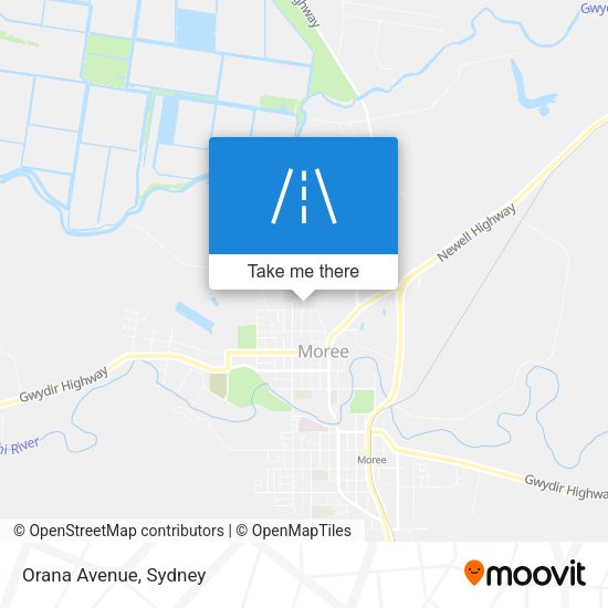 Orana Avenue map