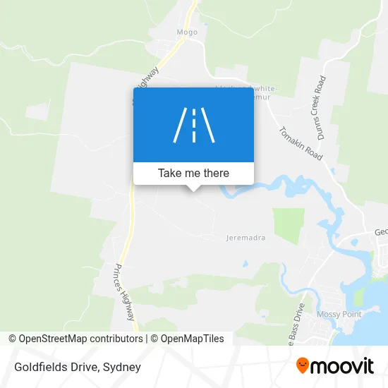 Mapa Goldfields Drive