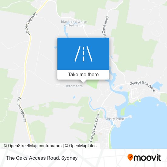 The Oaks Access Road map