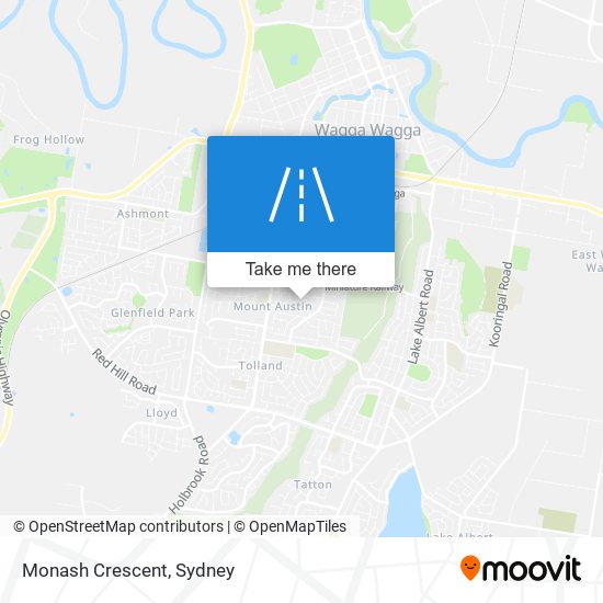 Mapa Monash Crescent