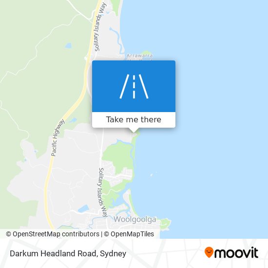 Darkum Headland Road map