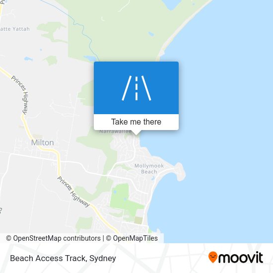 Beach Access Track map